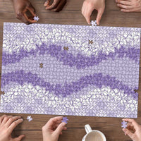 Hawaii Aloha Plumeria Lei Lavender Palaka Puzzle - Polynesian Pride