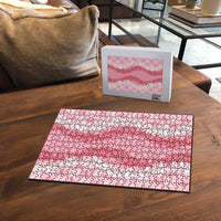 Hawaii Aloha Plumeria Lei Pink Palaka Puzzle - Polynesian Pride