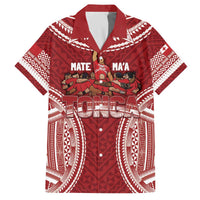 Personalized Mate Maa Tonga Rugby Family Matching Off The Shoulder Long Sleeve Dress and Hawaiian Shirt Ofa Atu Tonga