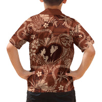 Hawaii Plumeria Kid Hawaiian Shirt Hau'oli la Makuahine Sunburned LT7 - Polynesian Pride