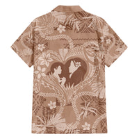 Hawaii Plumeria Family Matching Tank Maxi Dress and Hawaiian Shirt Hau'oli la Makuahine Beige LT7 - Polynesian Pride