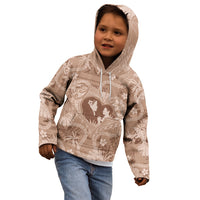 Hawaii Plumeria Kid Hoodie Hau'oli la Makuahine Beige LT7 - Polynesian Pride