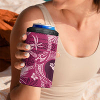 Hawaii Plumeria 4 in 1 Can Cooler Tumbler Hau'oli la Makuahine Rosy