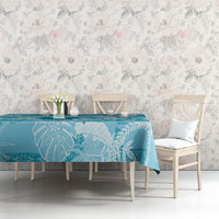 Hawaii Plumeria Tablecloth Hau'oli la Makuahine Turquoise LT7 - Polynesian Pride