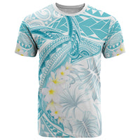 Polynesia Humpback Whale T Shirt Tropical Plumeria Turquoise