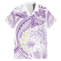 Polynesia Humpback Whale Hawaiian Shirt Tropical Plumeria Lavender LT7 Lavender - Polynesian Pride