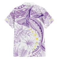 Polynesia Humpback Whale Hawaiian Shirt Tropical Plumeria Lavender LT7 - Polynesian Pride