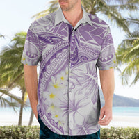Polynesia Humpback Whale Hawaiian Shirt Tropical Plumeria Lavender LT7 - Polynesian Pride