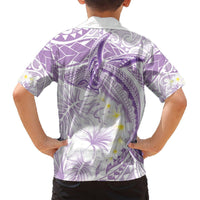 Polynesia Humpback Whale Hawaiian Shirt Tropical Plumeria Lavender LT7 - Polynesian Pride