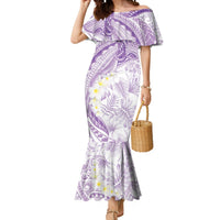 Polynesia Humpback Whale Mermaid Dress Tropical Plumeria Lavender LT7 Women Lavender - Polynesian Pride