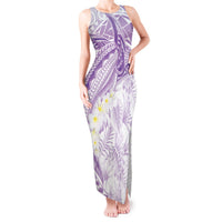 Polynesia Humpback Whale Tank Maxi Dress Tropical Plumeria Lavender LT7 Women Lavender - Polynesian Pride