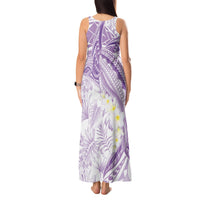 Polynesia Humpback Whale Tank Maxi Dress Tropical Plumeria Lavender LT7 - Polynesian Pride
