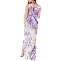 Polynesia Humpback Whale Tank Maxi Dress Tropical Plumeria Lavender LT7 - Polynesian Pride