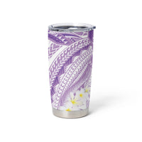 Polynesia Humpback Whale Tumbler Cup Tropical Plumeria Lavender