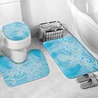 Aotearoa Maori Koru Curves Bathroom Set Silver Ferns - Turquoise