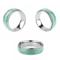 Aotearoa Maori Koru Curves Classic Ring Silver Ferns - Mint