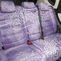 Aotearoa Maori Koru Curves Back Car Seat Cover Silver Ferns - Amethyst