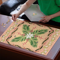 Hawaii Quilt Inspired Collection Aloha Flowers Puzzle Maile - Kukui Nut Lei