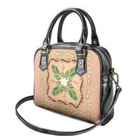 Hawaii Quilt Inspired Collection Aloha Flowers Shoulder Handbag Maile - Kukui Nut Lei