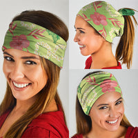 Hawaii Quilt Inspired Collection Aloha Flowers Neck Gaiter Plumeria - Ti Leaf Lei