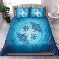 Hawaii Quilt Inspired Collection Aloha Sea Bedding Set Manta Ray and Turtles