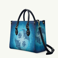 Hawaii Quilt Inspired Collection Aloha Sea Leather Bag Manta Ray and Turtles