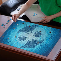 Hawaii Quilt Inspired Collection Aloha Sea Puzzle Manta Ray and Turtles