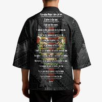 Hawaii Ka Pule a ka Haku Memorial Kimono Flower Lei Cross - Black LT7 - Polynesian Pride