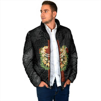 Hawaii Ka Pule a ka Haku Memorial Padded Jacket Flower Lei Cross - Black LT7 - Polynesian Pride