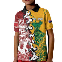Mate Ma'a Tonga Vs Australia Rugby Personalized Kid Polo Shirt Special Mascots