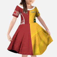 Australia - Tonga Rugby Custom Family Matching Off The Shoulder Long Sleeve Dress and Hawaiian Shirt Minimalist Dynamic