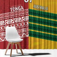 Australia - Tonga Rugby Custom Window Curtain Minimalist Dynamic