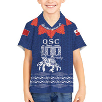 Queen Salote College 100 Years Anniversary Personalized Hawaiian Shirt Tonga QSC Royal Blue - Polynesian Pride