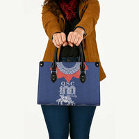 Queen Salote College 100 Years Anniversary Leather Bag Tonga QSC Royal Blue - Polynesian Pride