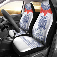 Queen Salote College 100 Years Anniversary Car Seat Cover Tonga QSC White LT7 - Polynesian Pride