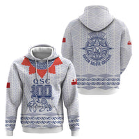 Queen Salote College 100 Years Anniversary Personalized Hoodie Tonga QSC White - Polynesian Pride