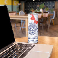 Queen Salote College 100 Years Anniversary Personalized Skinny Tumbler Tonga QSC White - Polynesian Pride