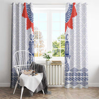 Queen Salote College 100 Years Anniversary Window Curtain Tonga QSC White - Polynesian Pride