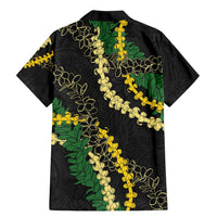 Hawaii Puakenikeni - Maile Lei Family Matching Mermaid Dress and Hawaiian Shirt Obsidian Black LT7 - Polynesian Pride