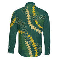 Hawaii Puakenikeni - Maile Lei Family Matching Tank Maxi Dress and Hawaiian Shirt Sage Green LT7 - Polynesian Pride
