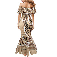 Samoa Siapo Classic Motif Family Matching Mermaid Dress and Hawaiian Shirt Manuia le tutoatasi o Samoa Independence LT7 - Polynesian Pride