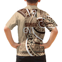Samoa Siapo Classic Motif Family Matching Short Sleeve Bodycon Dress and Hawaiian Shirt Manuia le tutoatasi o Samoa Independence LT7 - Polynesian Pride