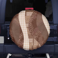 Polynesian Tribal Pattern Patchwork Picturesque Spare Tire Cover Mocha
