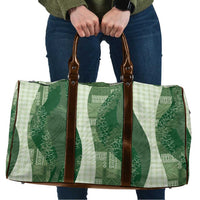 Polynesian Tribal Pattern Patchwork Picturesque Travel Bag Sage Green