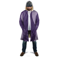 Polynesian Tribal Pattern Patchwork Picturesque Cloak Deep Violet