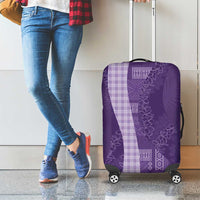 Polynesian Tribal Pattern Patchwork Picturesque Luggage Cover Deep Violet