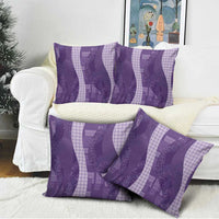 Polynesian Tribal Pattern Patchwork Picturesque Pillow Cover Deep Violet