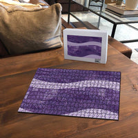 Polynesian Tribal Pattern Patchwork Picturesque Puzzle Deep Violet
