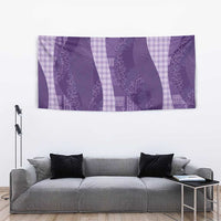 Polynesian Tribal Pattern Patchwork Picturesque Tapestry Deep Violet
