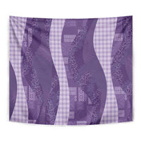 Polynesian Tribal Pattern Patchwork Picturesque Tapestry Deep Violet